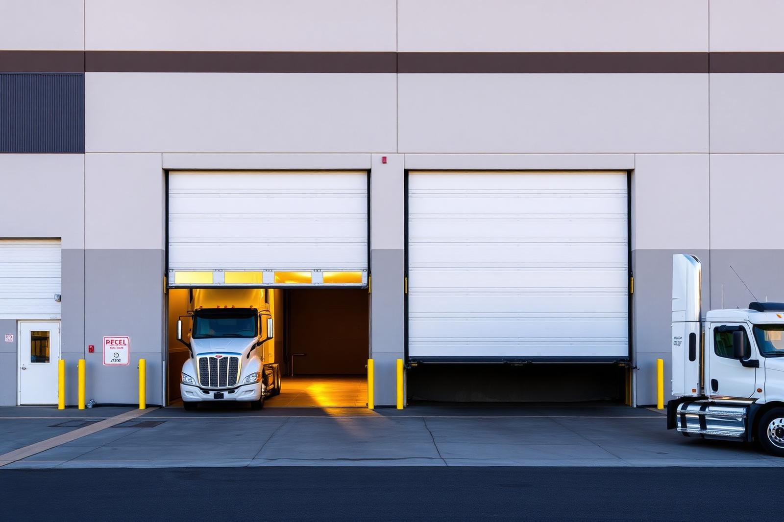 Loading dock with insulated overhead doors